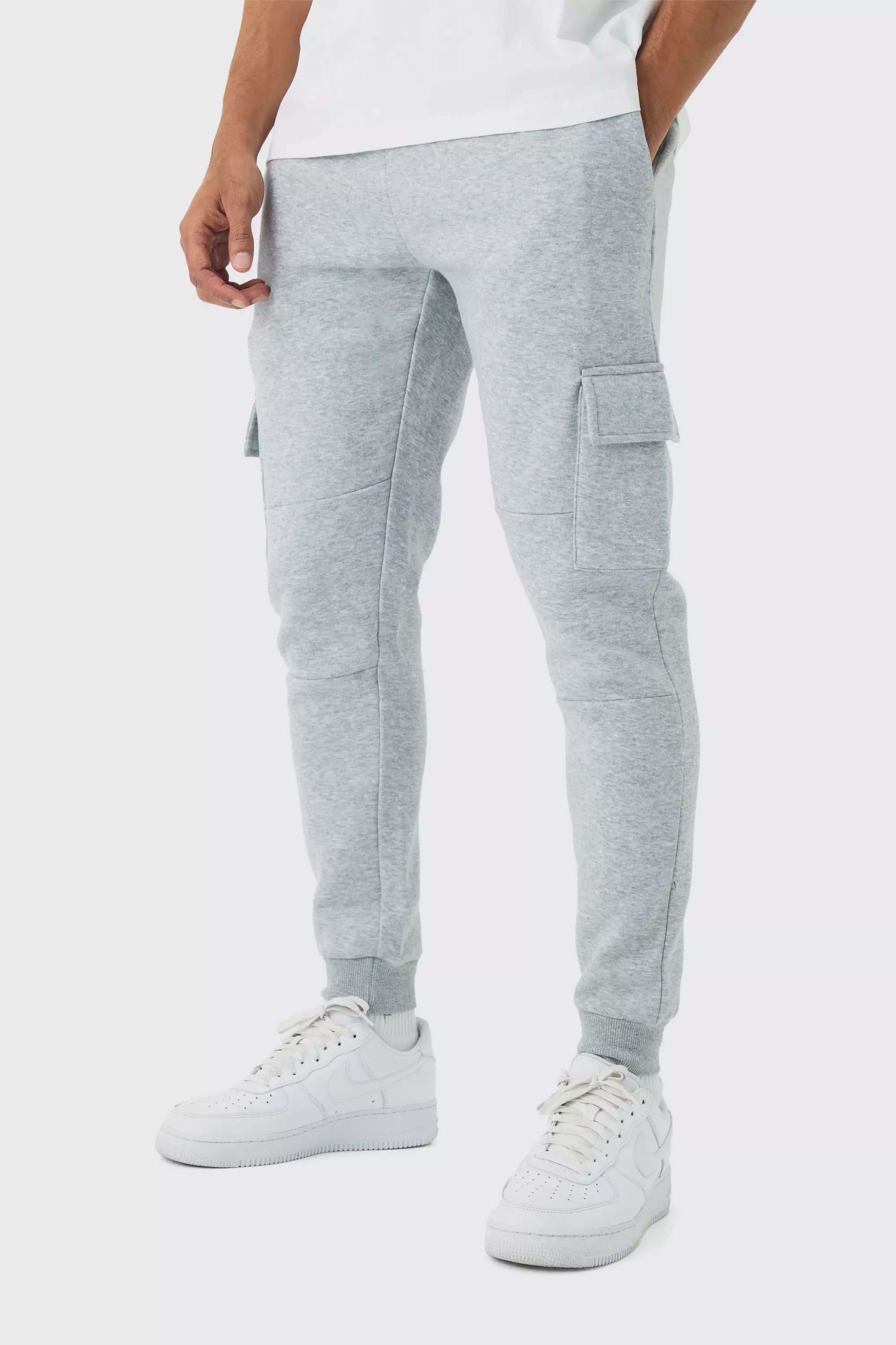 Skinny Cargo Jogginghose boohooMAN DE